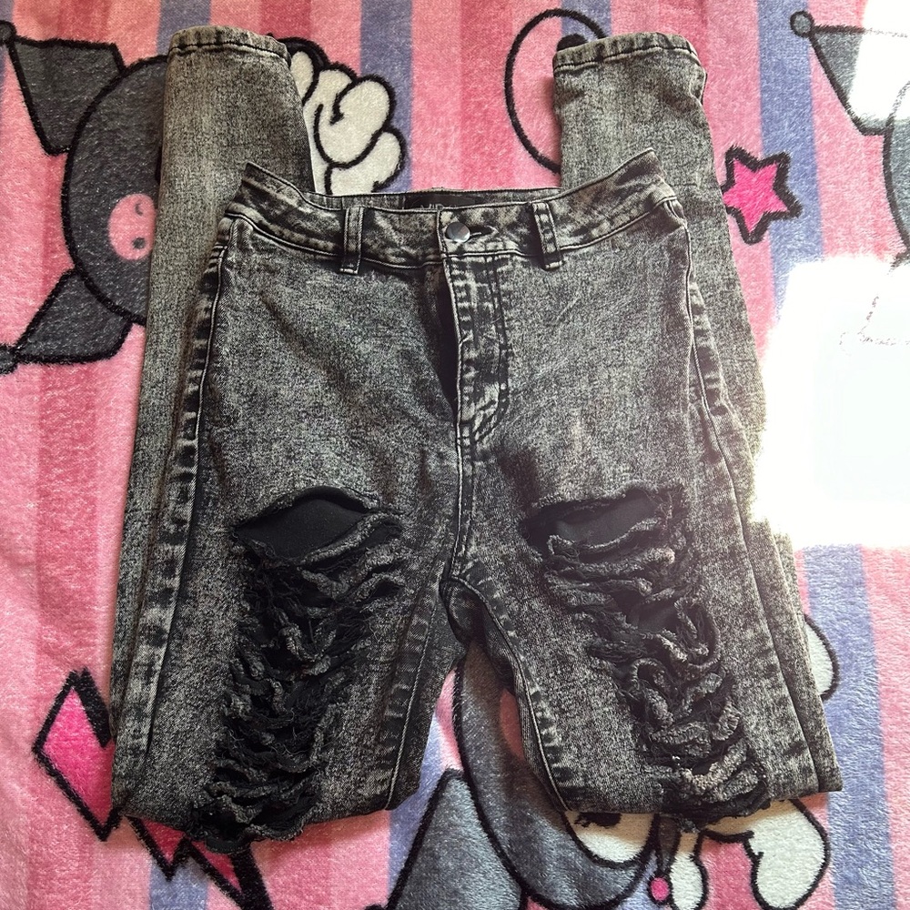 Dolls Kill Distressed Skinny Jeans